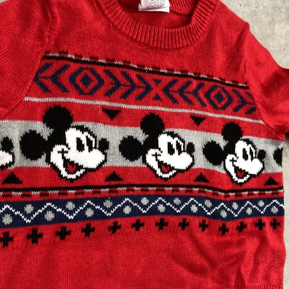 Red Mickey Mouse Sweater - Picture 2 of 4